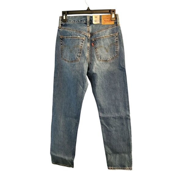Levis 501Womens Original Fit Medium Wash Denim Jeans Size 25/30 Straight Leg - Picture 4 of 10
